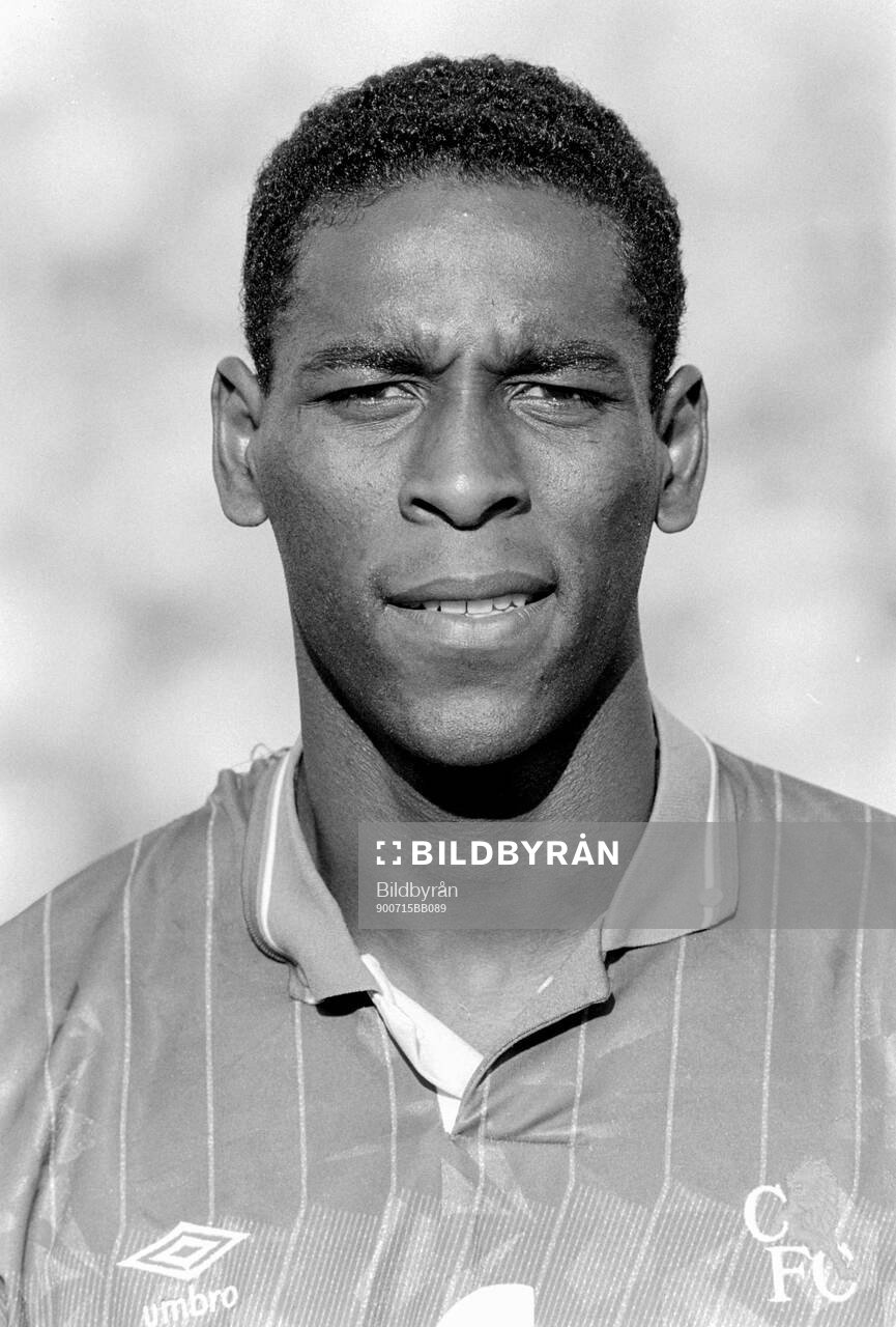 Football, Friendly Training Game 1990, Helsingborg - Chelsea: Chelseas Kenneth Monkou.