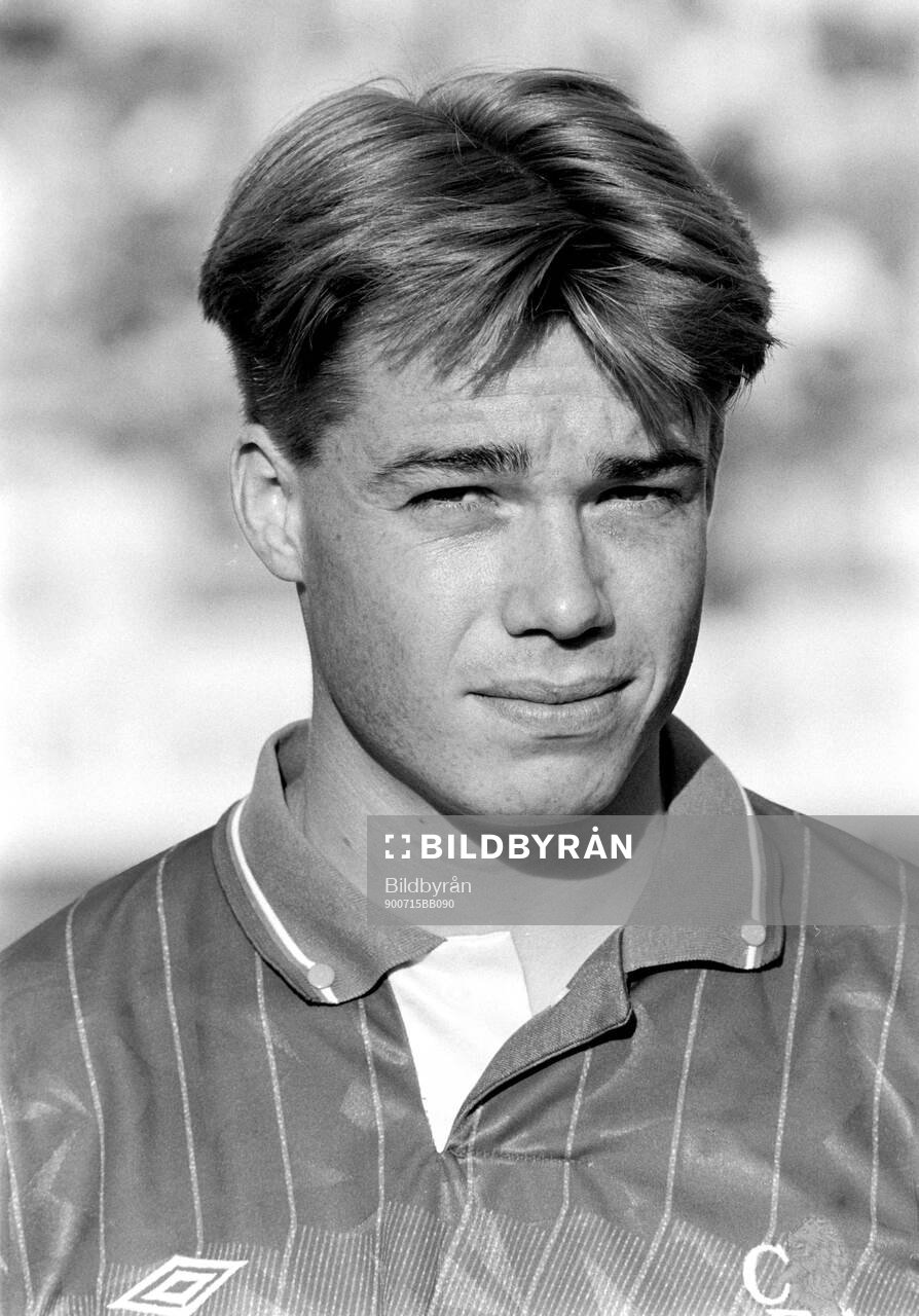 Football, Friendly Training Game 1990, Helsingborg - Chelsea: Chelseas Graeme Le Saux.