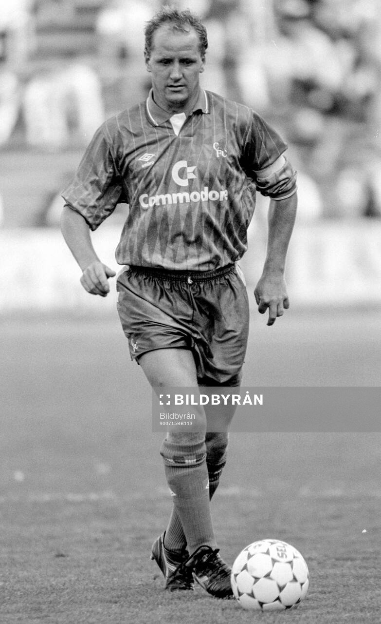 Football, Friendly Training Game 1990, Helsingborg - Chelsea: Chelseas Peter Nicholas.