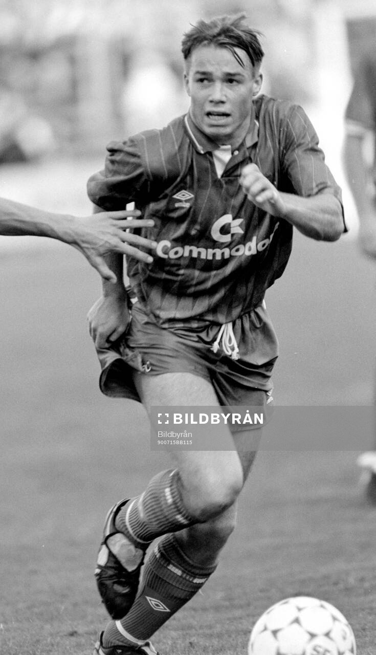 Football, Friendly Training Game 1990, Helsingborg - Chelsea: Chelseas Graeme Le Saux.