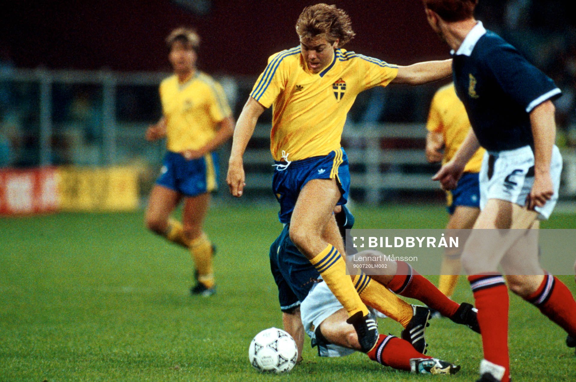Fotboll, Sverige - Skottland, Tomas Brolin