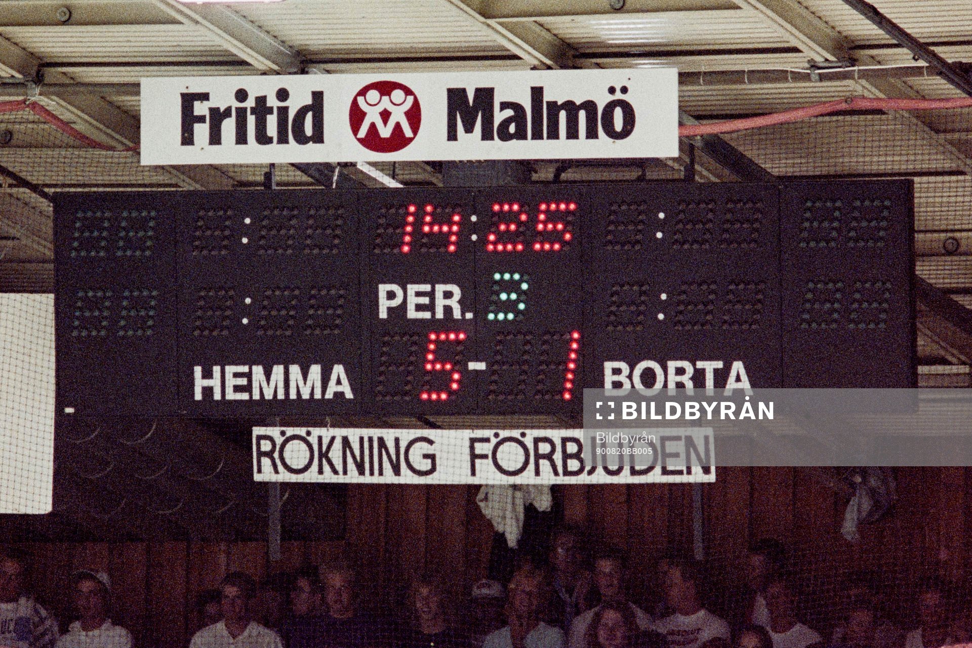 Resultattavlan på Malmö Isstadion