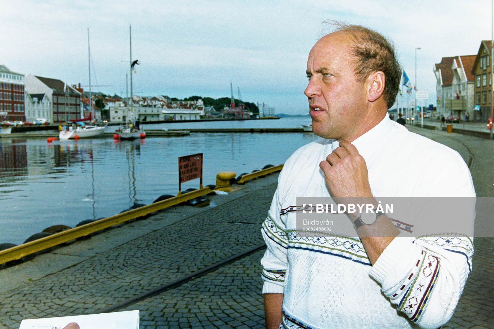 Benny Lennartsson vid hamnen