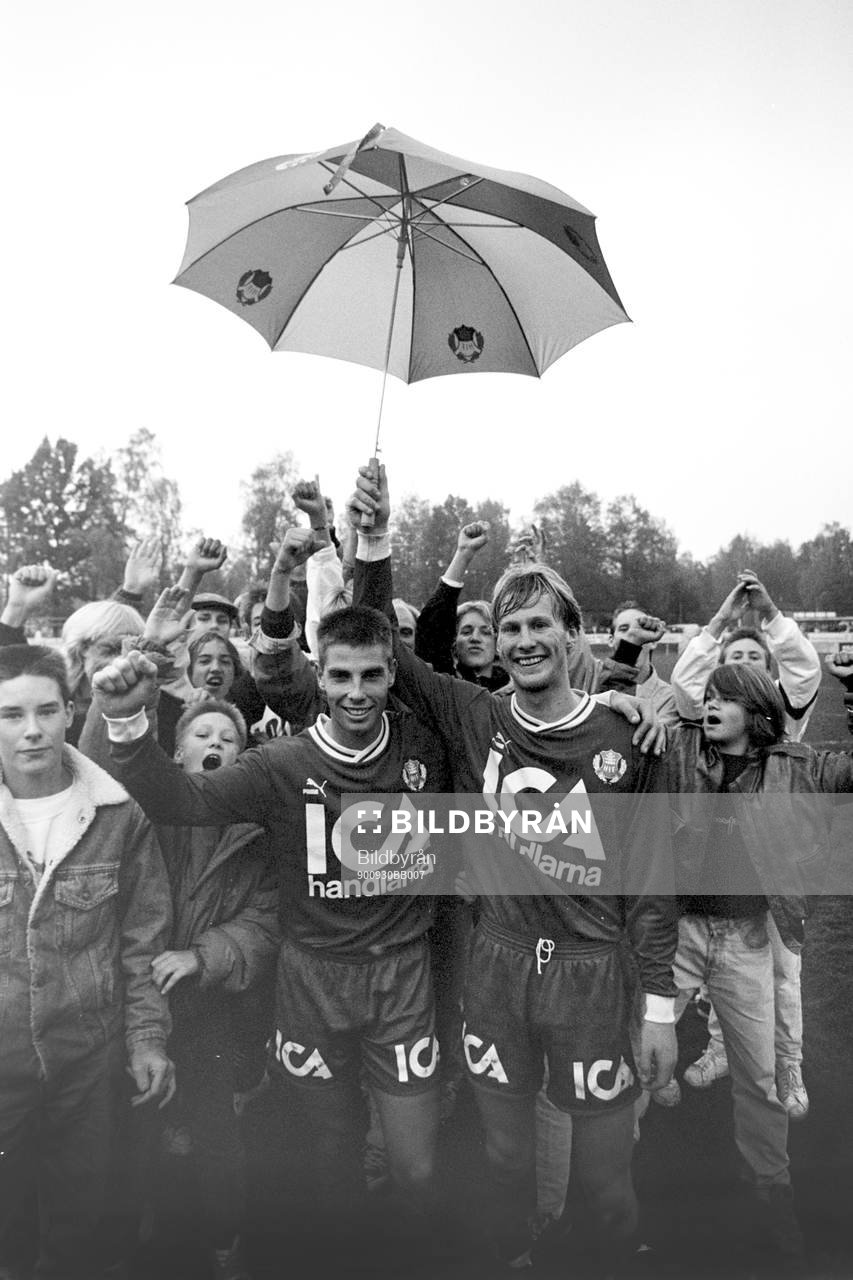 Helsingborgs målskyttar Jonas Dahlgren och Anders Jönsson