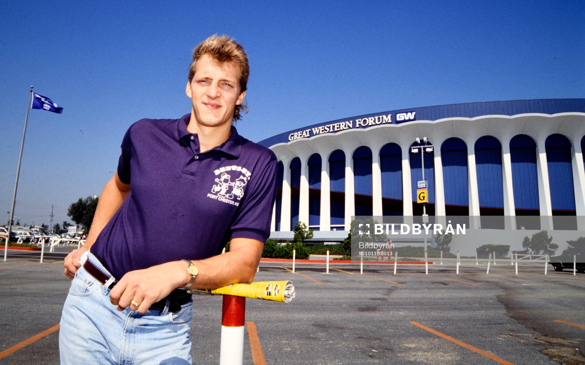 Tomas Sandström, Los Angeles Kings, utanför arenan Great
