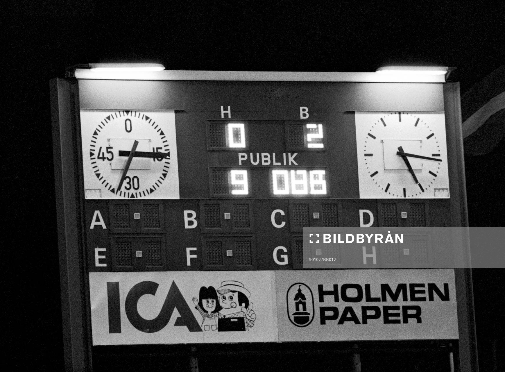 Resultattavlan på arenan