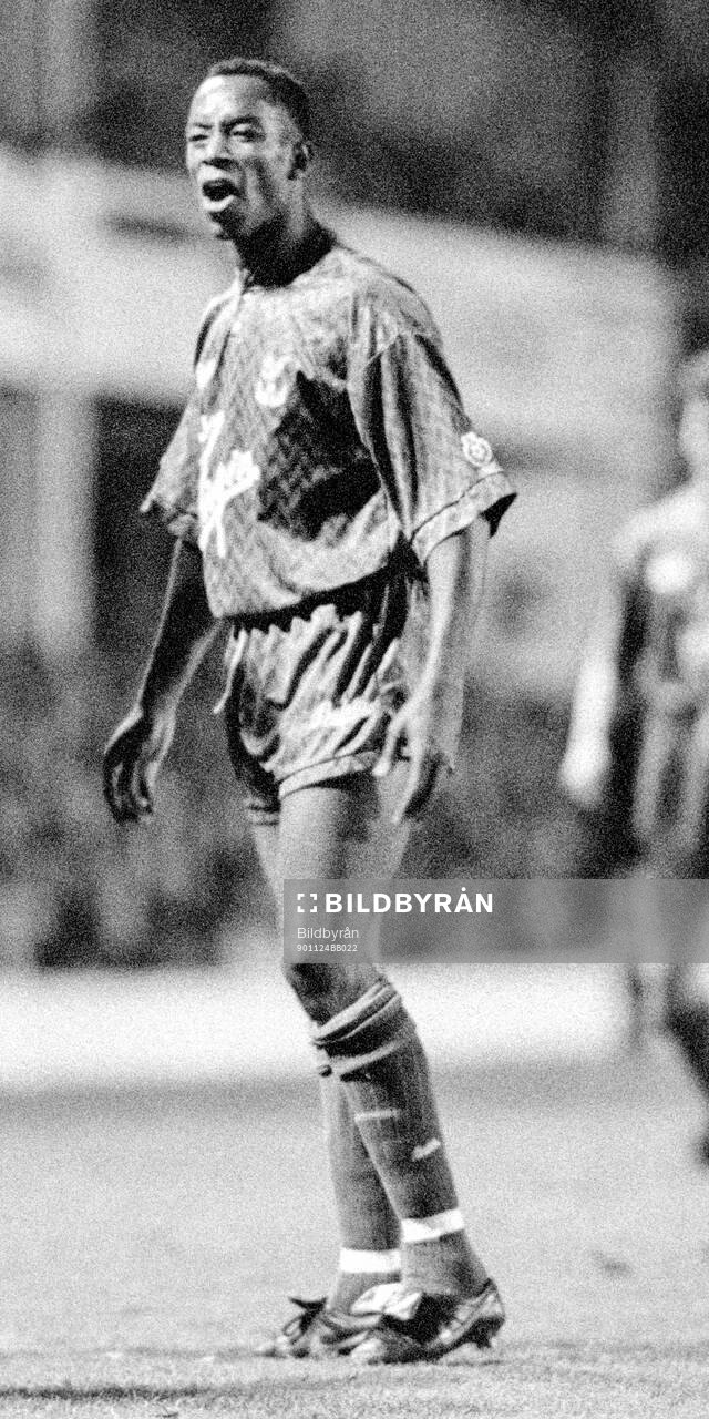 Football, Barclays League Division 1, England 1990-1991, Southampton - Crystal Palace: Ian Wright of Crystal Palace.