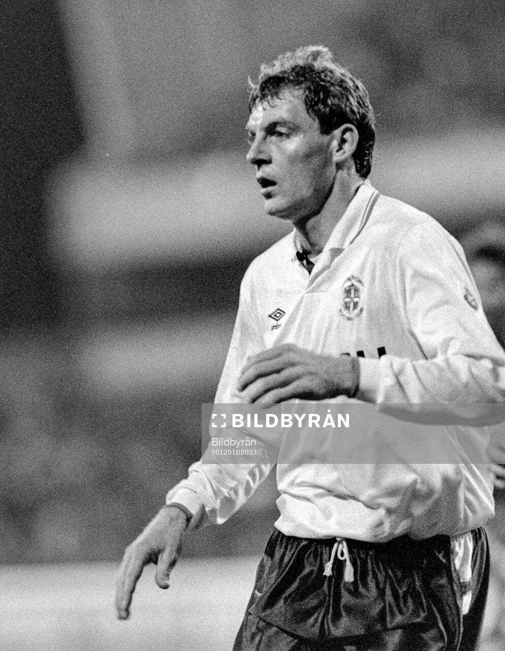 Football, Barclays League Division 1, England 1990-1991, Nottingham Forest - Luton: Lutons Lars Elstrup