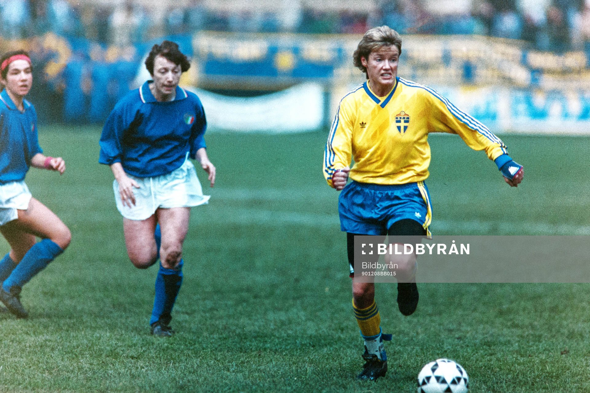 Fotboll, Damer, EM, Kvartsfinal, Italien - Sverige, 0-0: Lena Videkull, Sverige.