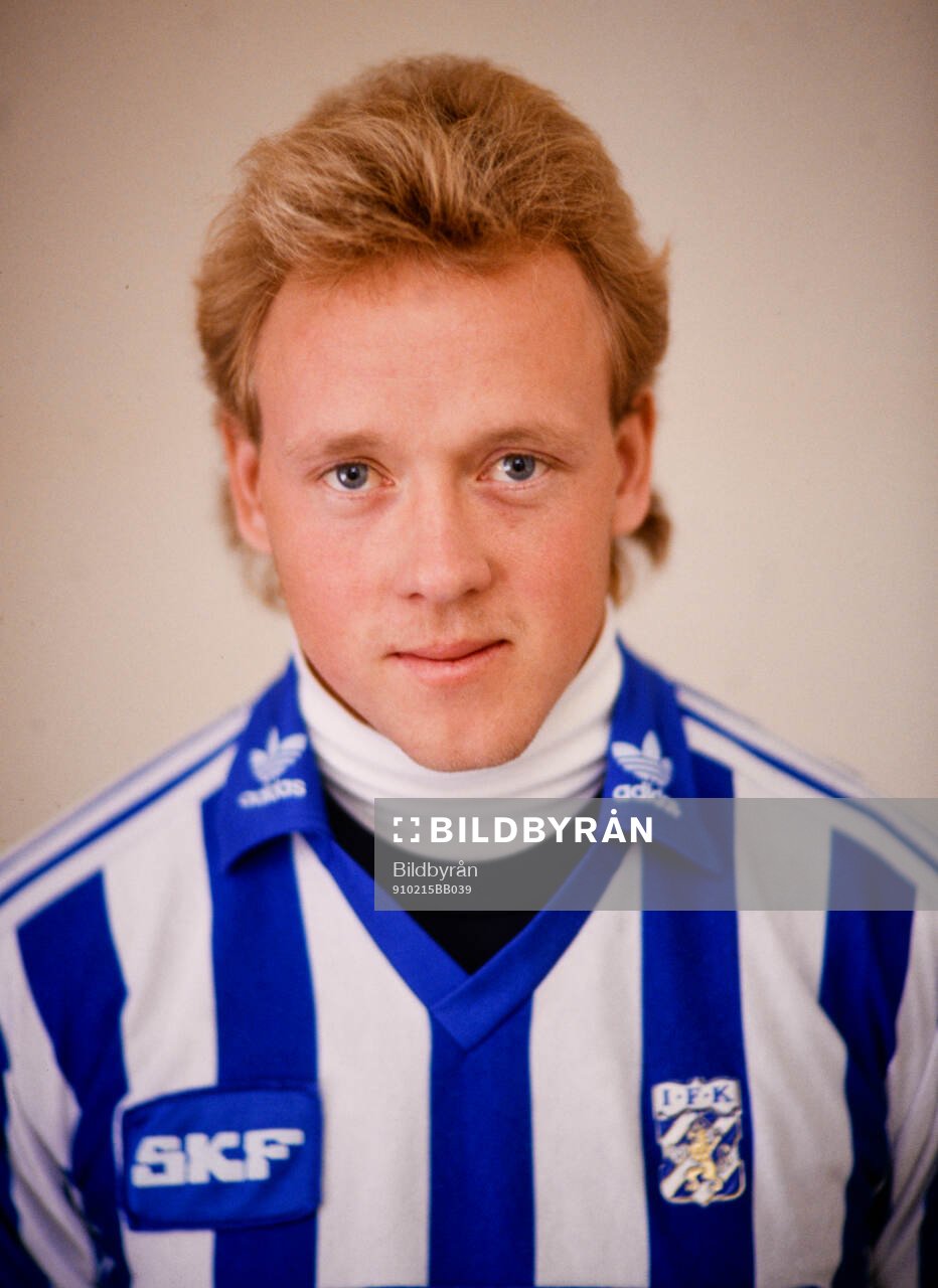 Fotboll, Allsvenskan, IFK Göteborg, Förhands: Stefan Lindqvist.