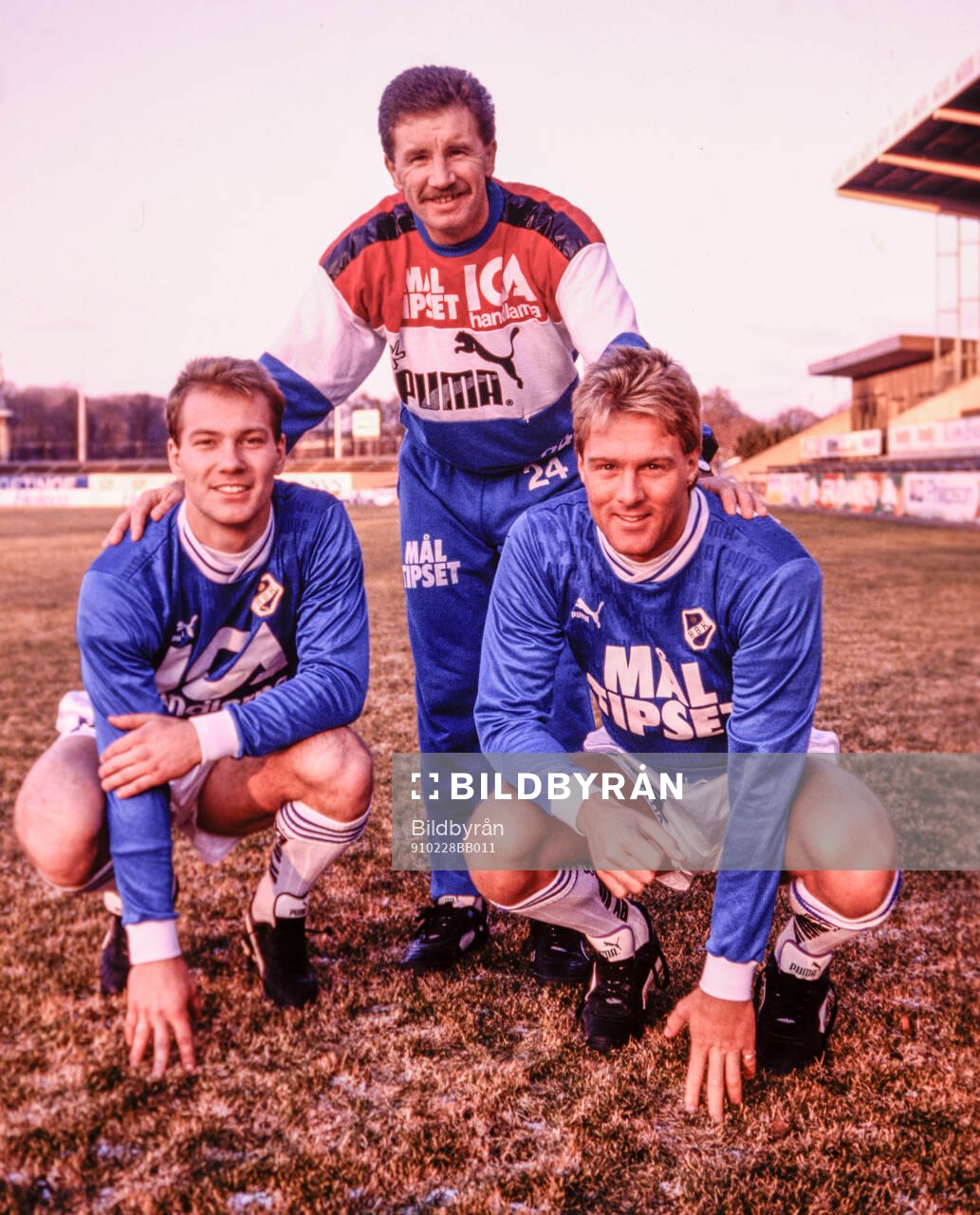 Peter Andersson, Stuart Baxter, tränare, och Vetle Andersen
