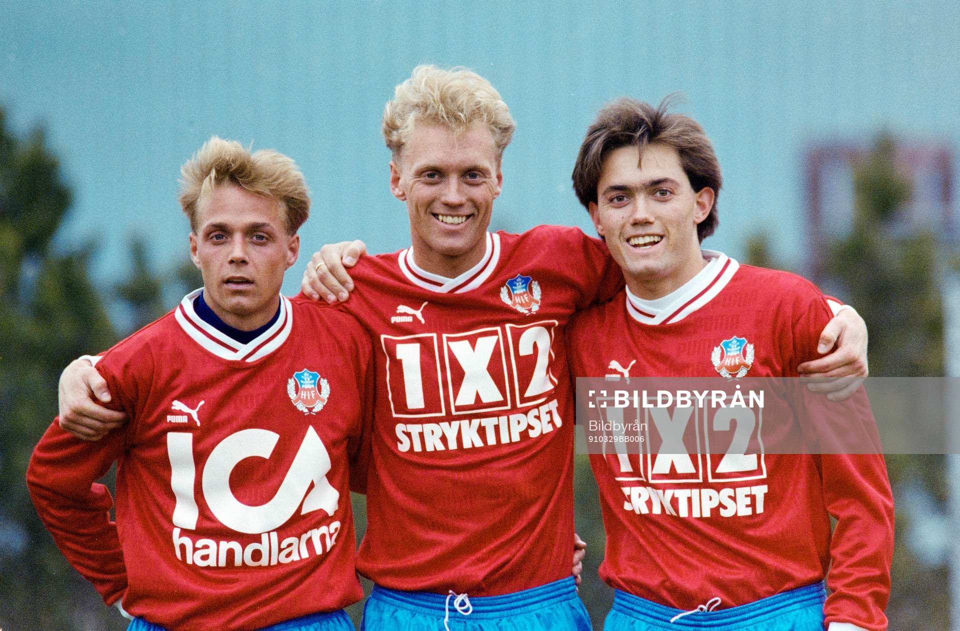  Tre bröder Lilius i HIF, fr. v Ulf Lilius, Björn Lilius och Henrik Lilius.
