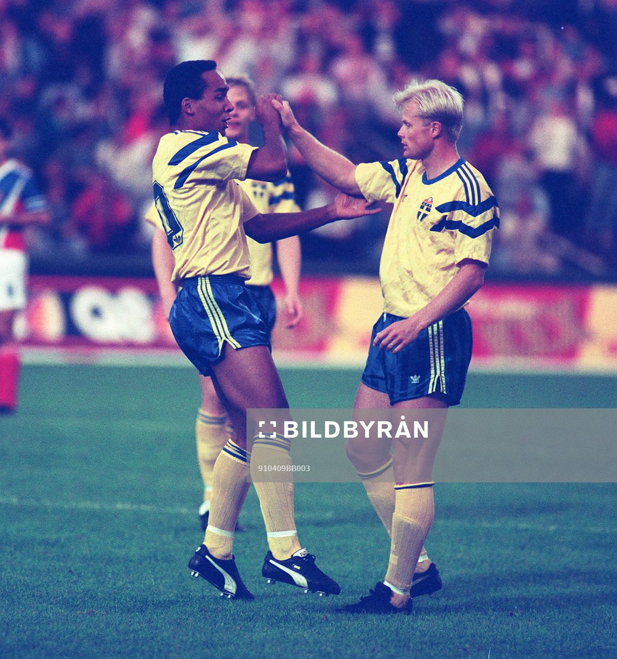Martin Dahlin och Peter Larsson, jubel