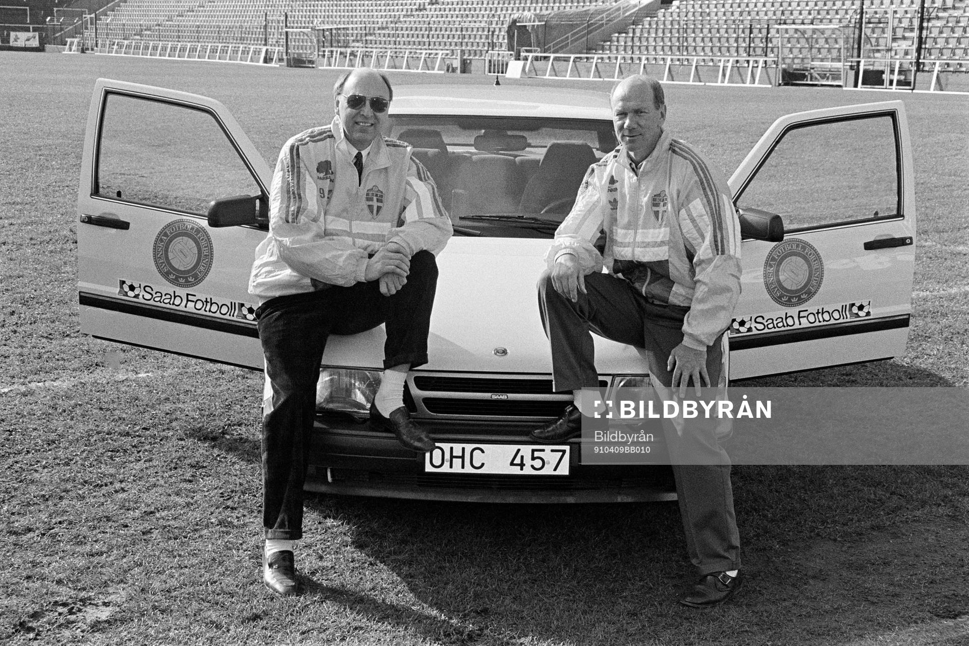 Lars Arnesson och Tommy Svensson, förbundskapten, Sverige