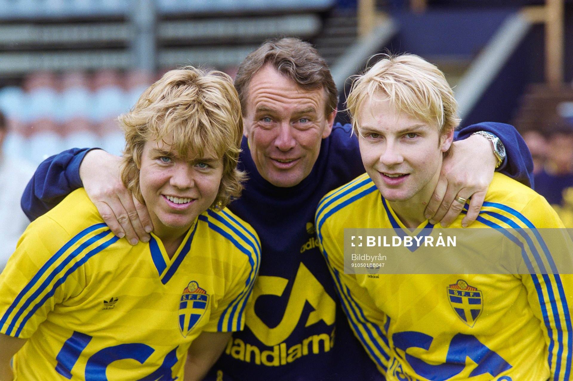 Tomas Brolin, Nisse Andersson, förbundskapten och Håkan