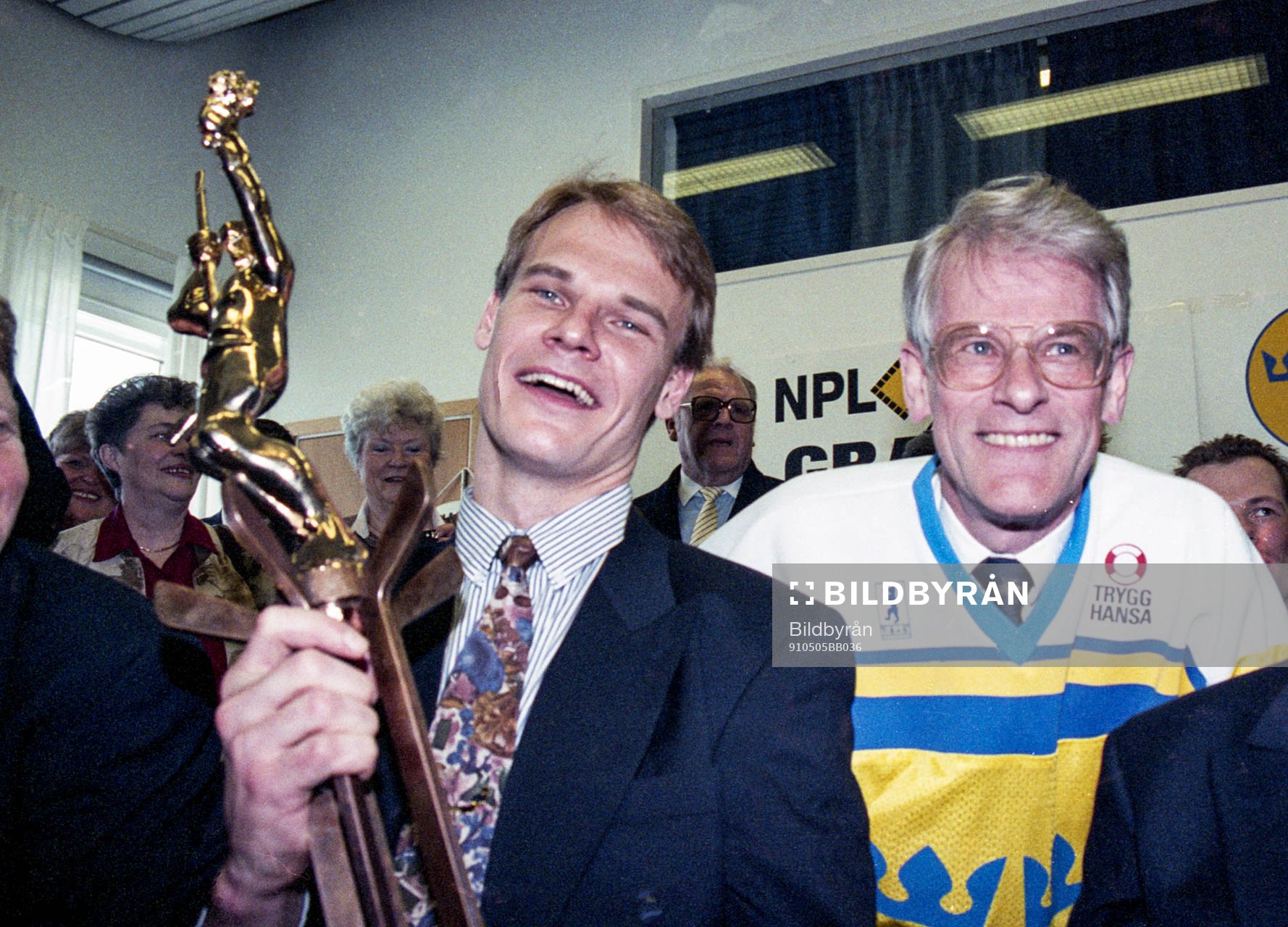 Thomas Rundqvist och statsminister Ingvar Carlsson