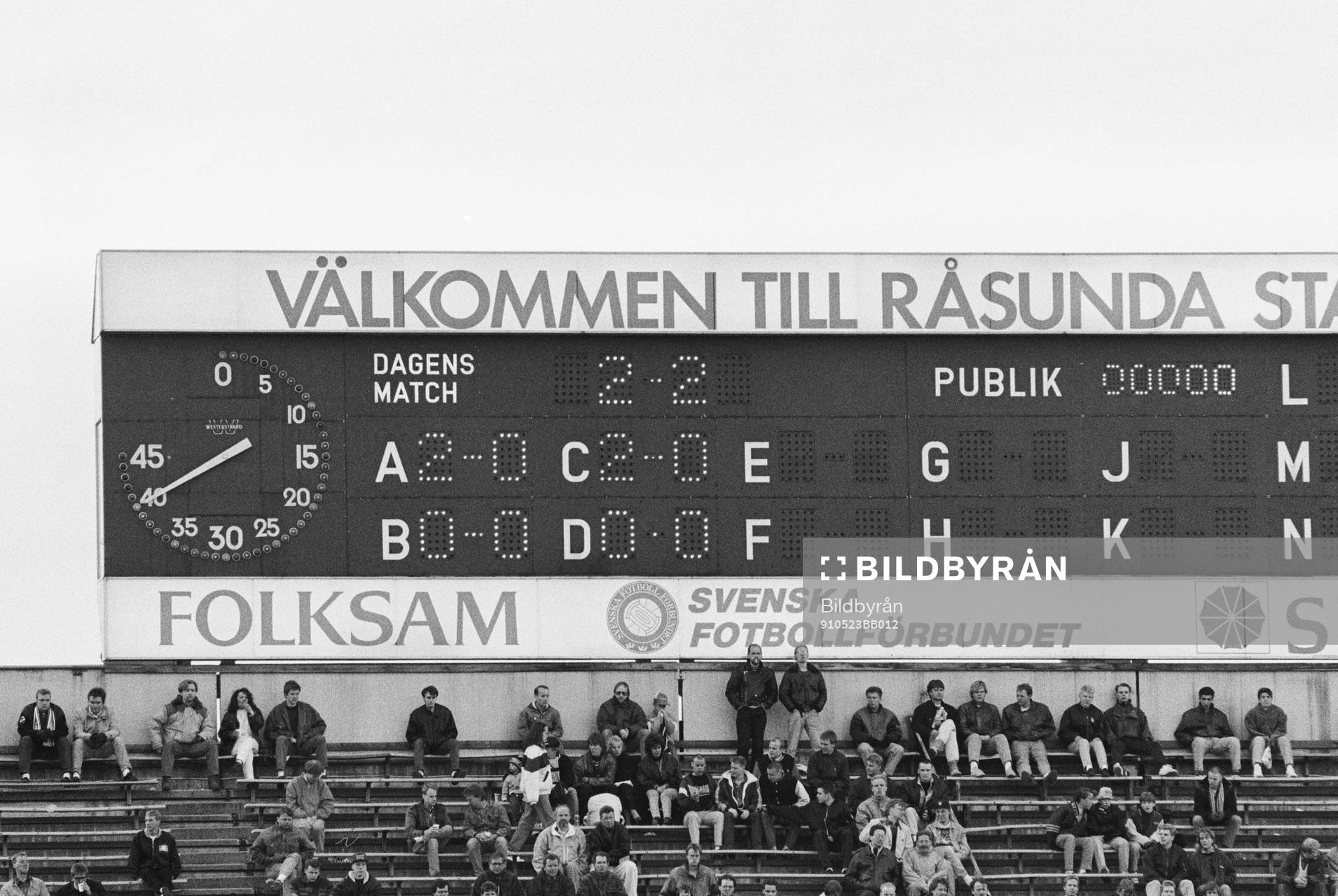 Resultattavlan på Råsunda
