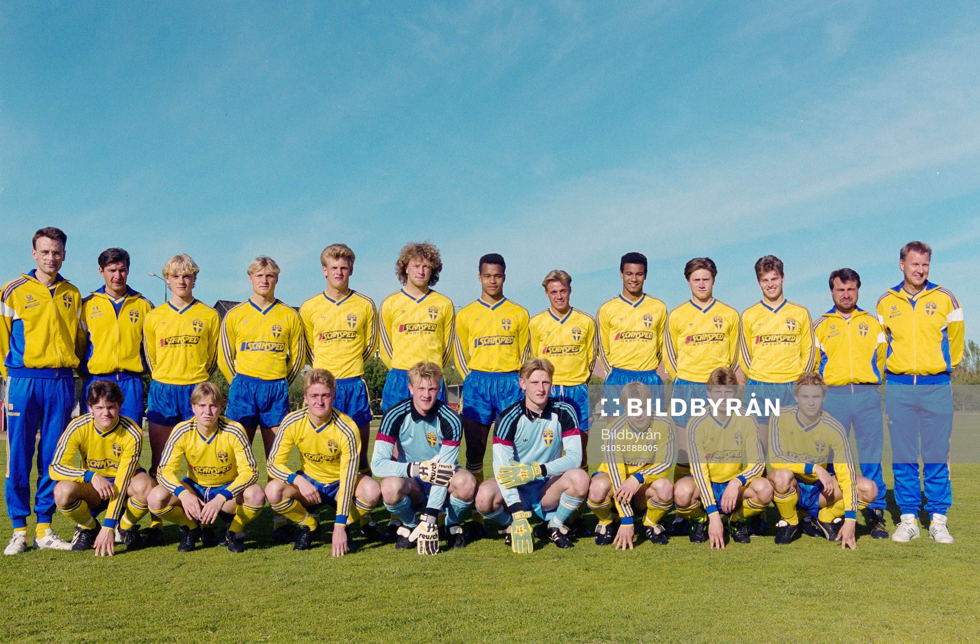 Lagbild med bl.a Magnus Hedman, målvakt, Anders Andersson,