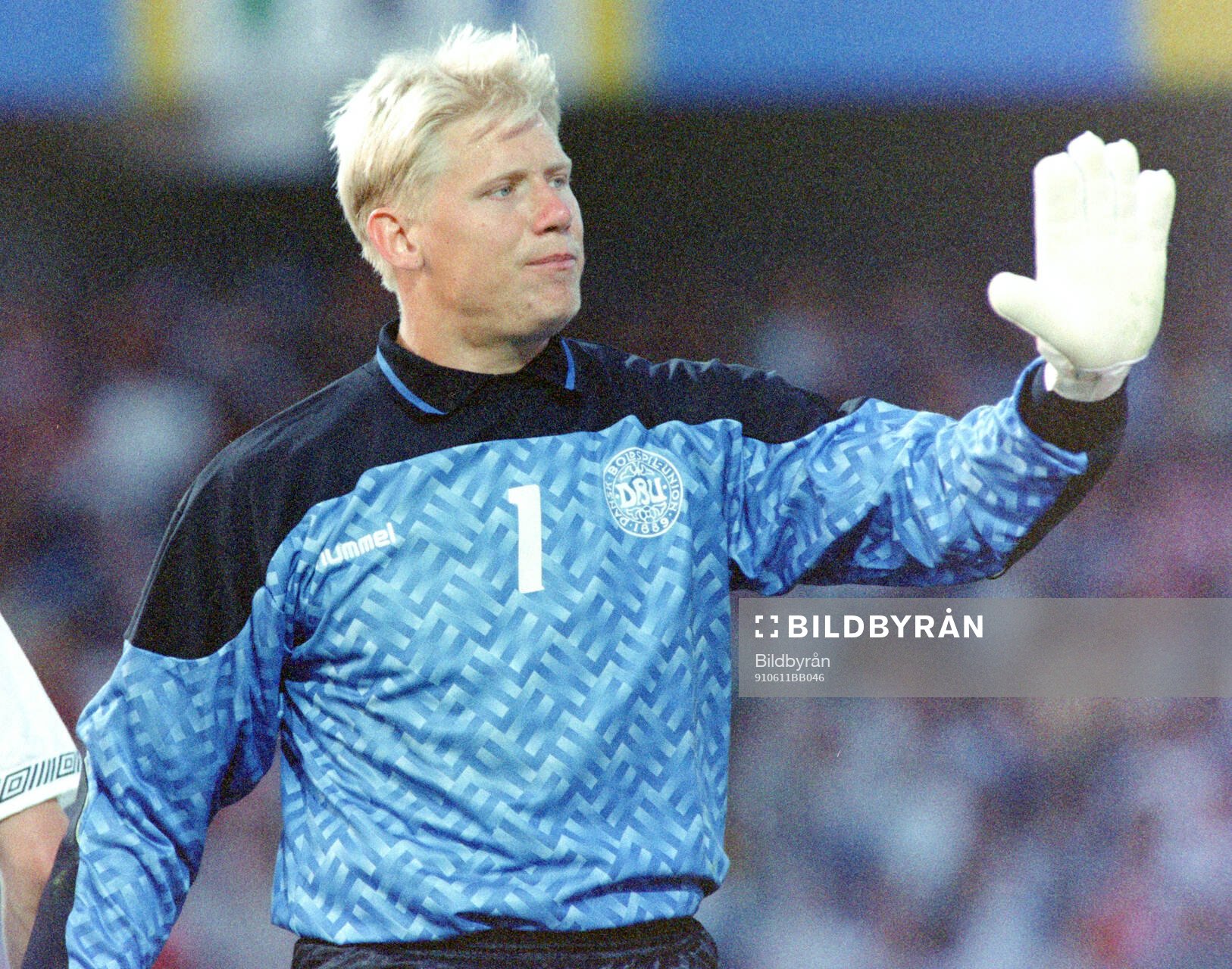 Denmarks goalkeeper Peter Schmeichel
