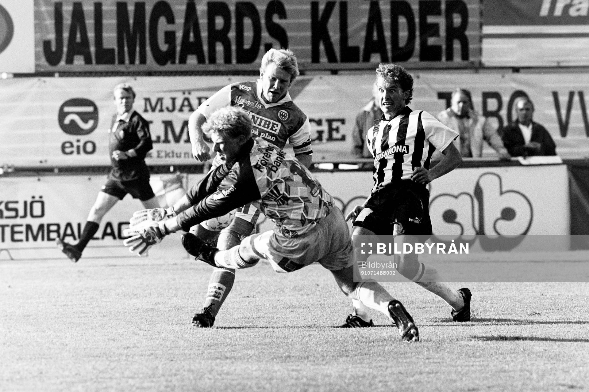 Situation framför landskronas målvakt Leif Nilsson