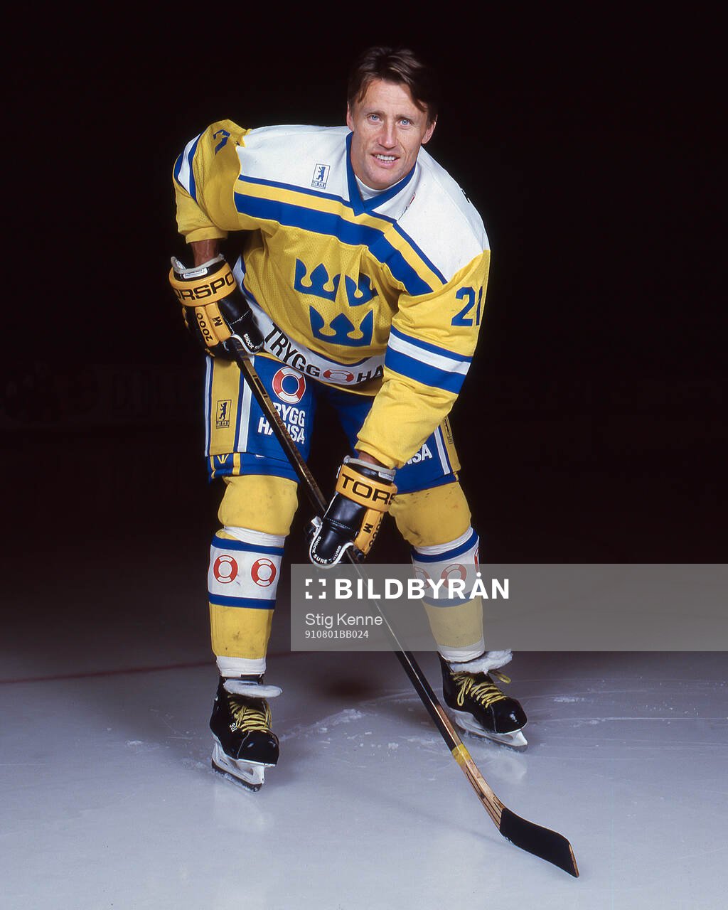 Börje Salming of Sweden poses for a photo