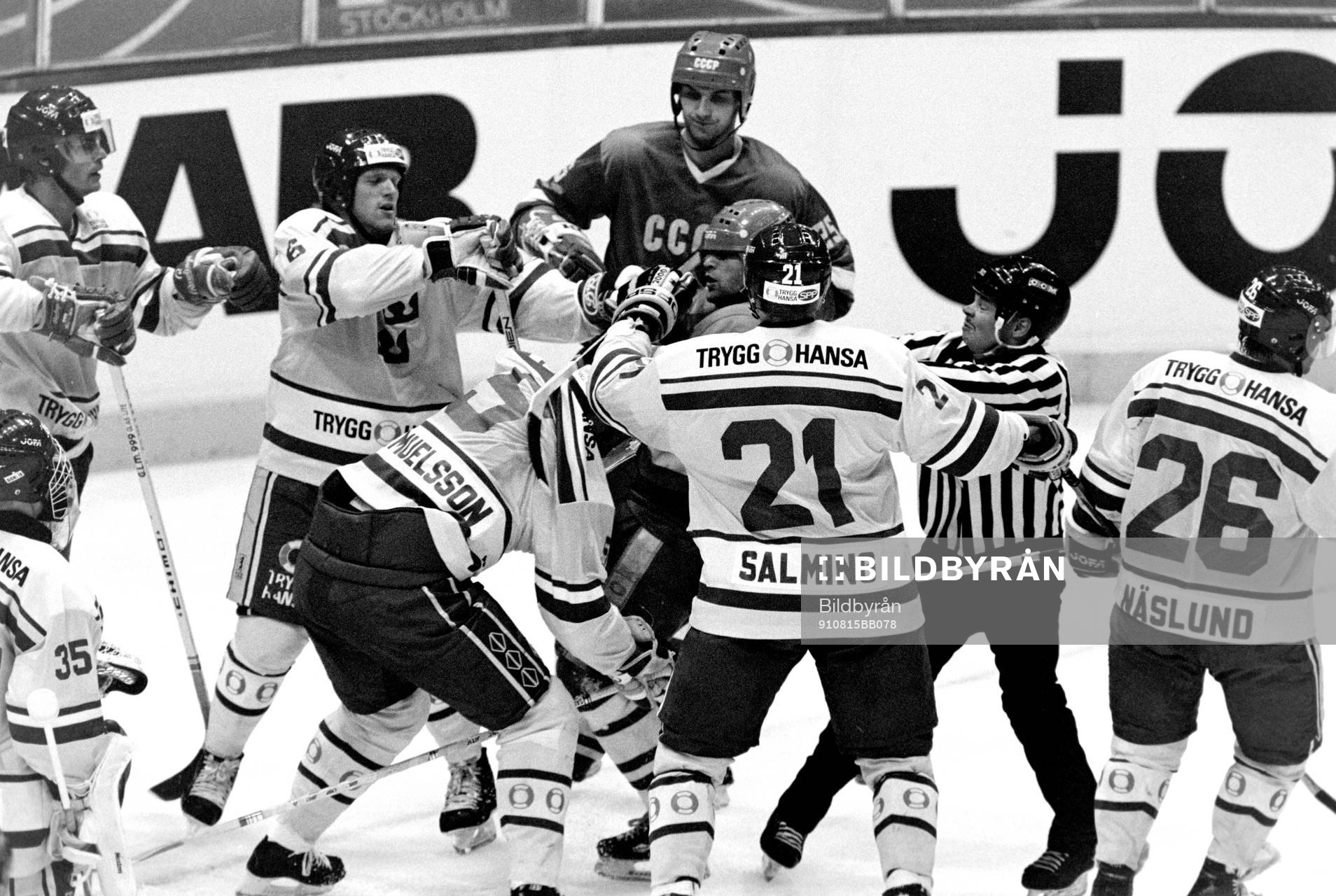 Ulf Samuelsson och Calle Johansson i bråk
