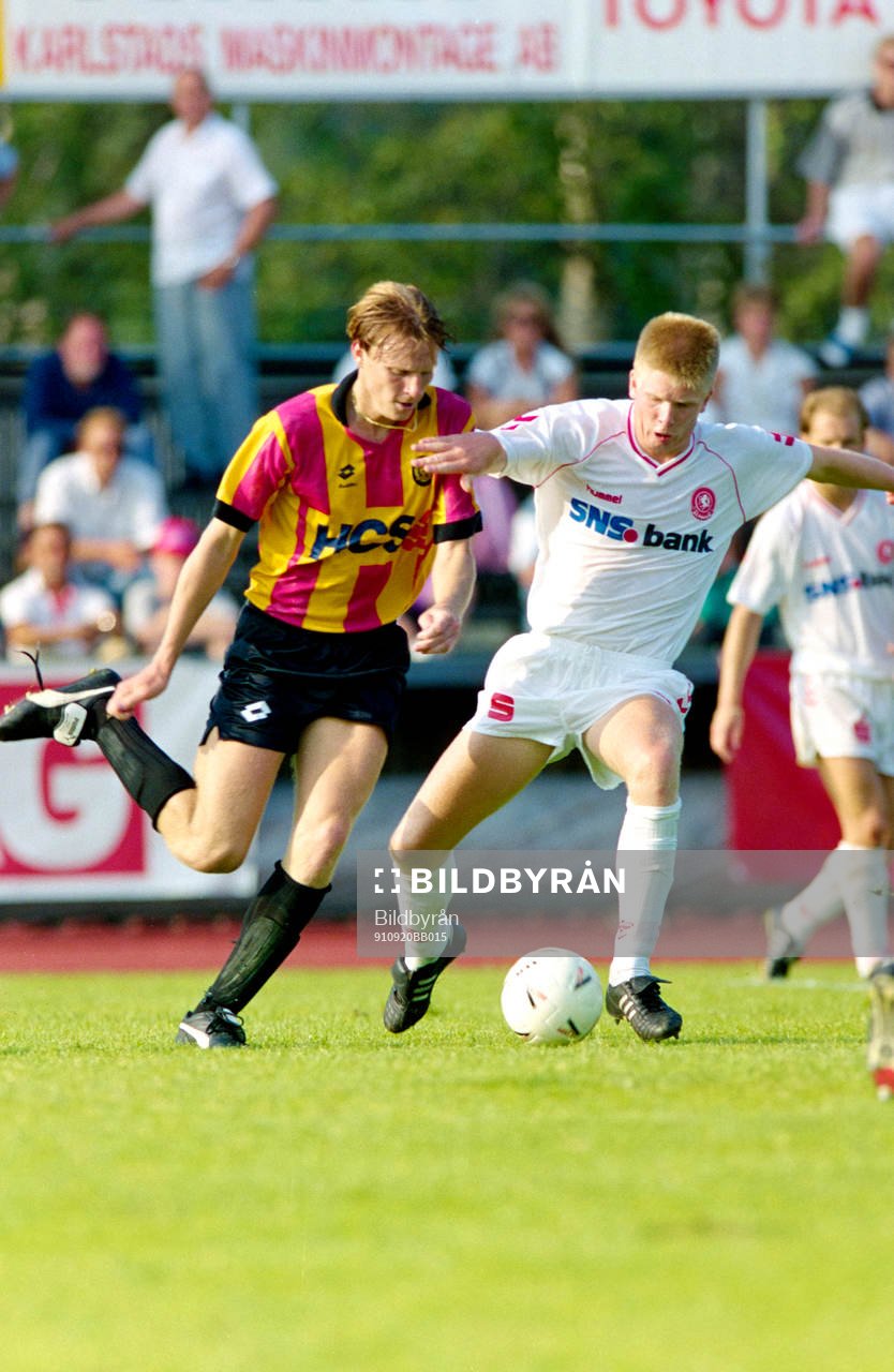 Kennet Andersson på en träningsmatch i Karlstad