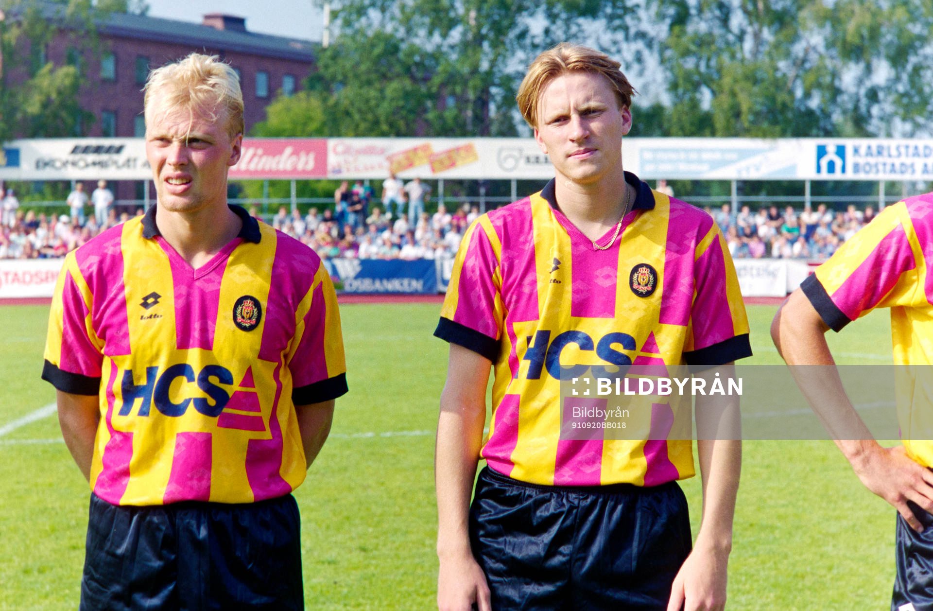 Klas Ingesson och Kennet Andersson på en träningsmatch i
