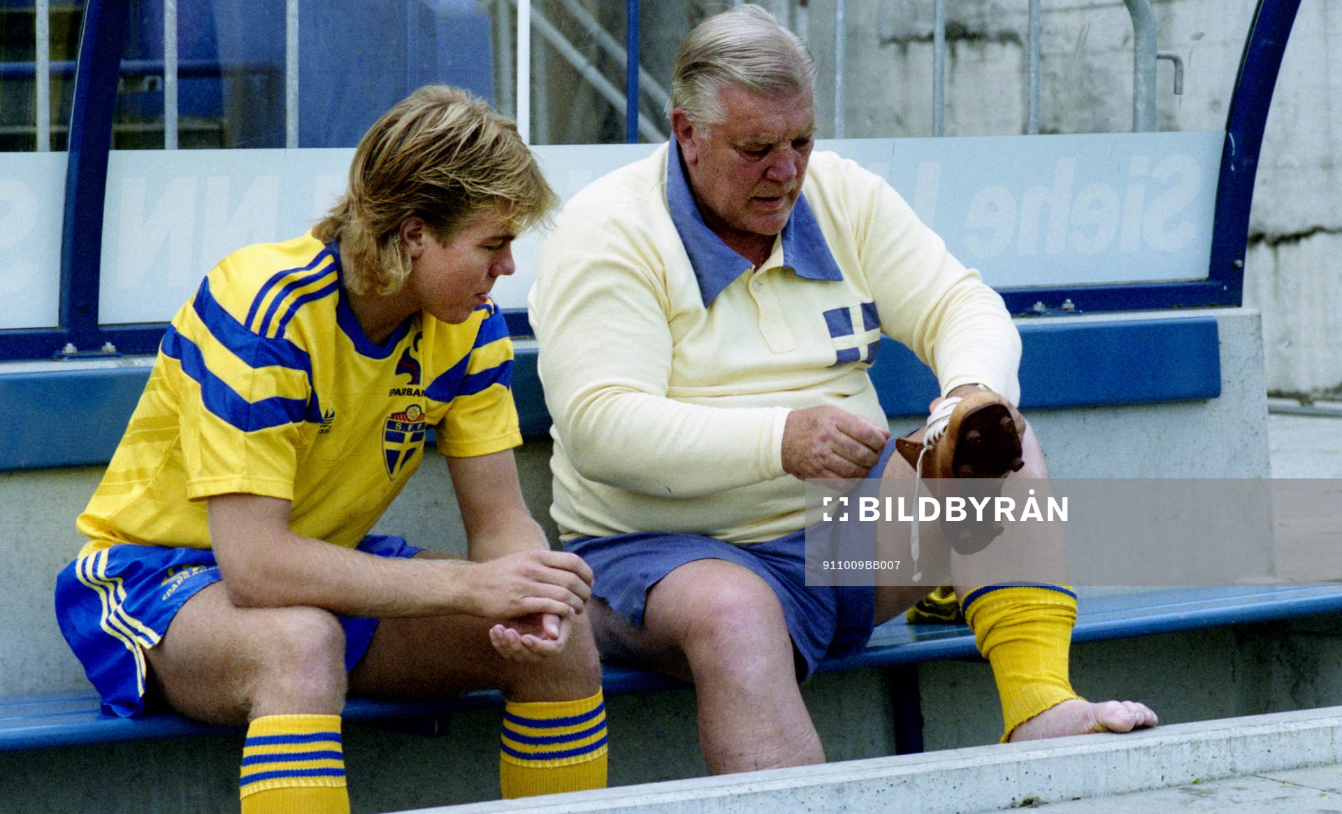 Tomas Brolin och Gunnar Nordahl