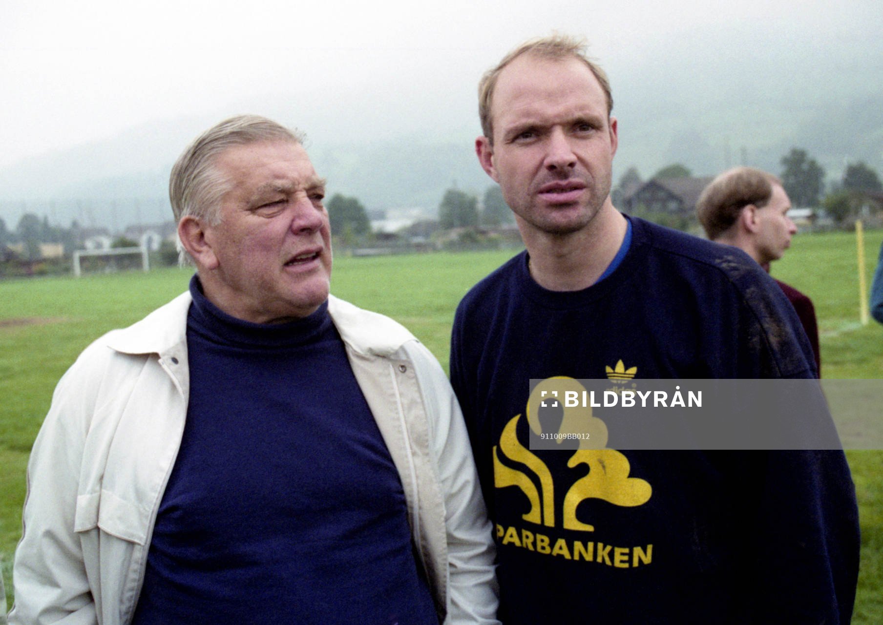 Gunnar Nordahl och Thomas Ravelli, målvakt