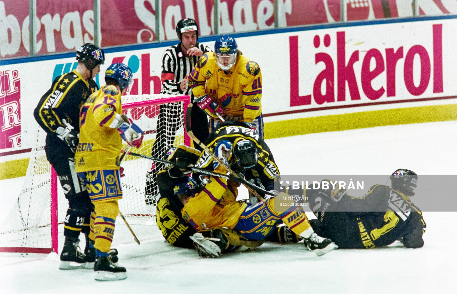 Situation framför Sam Lindståhl, målvakt i AIK
