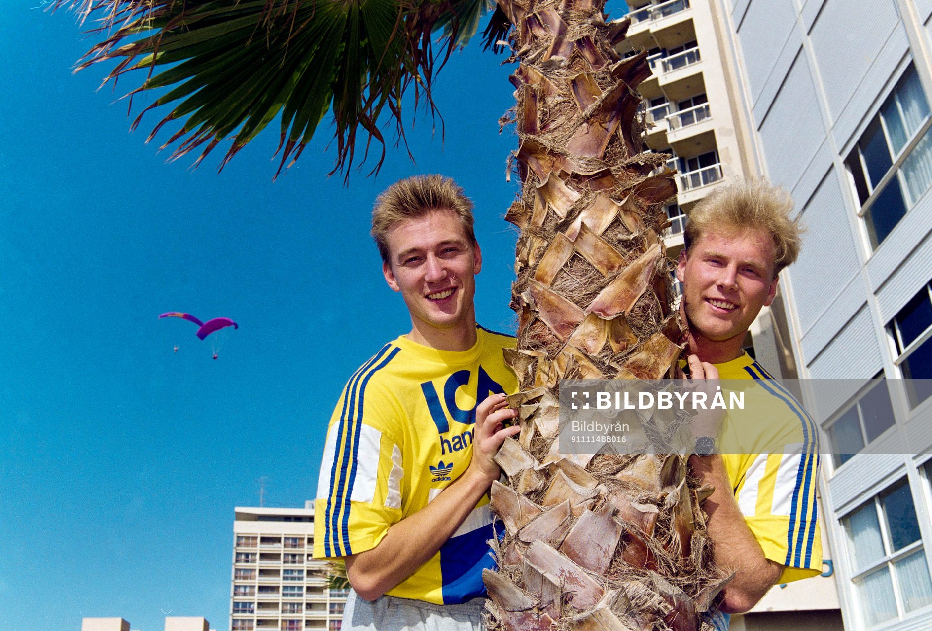 Stefan Landberg och Jan Ekholm, målvakt, Sverige