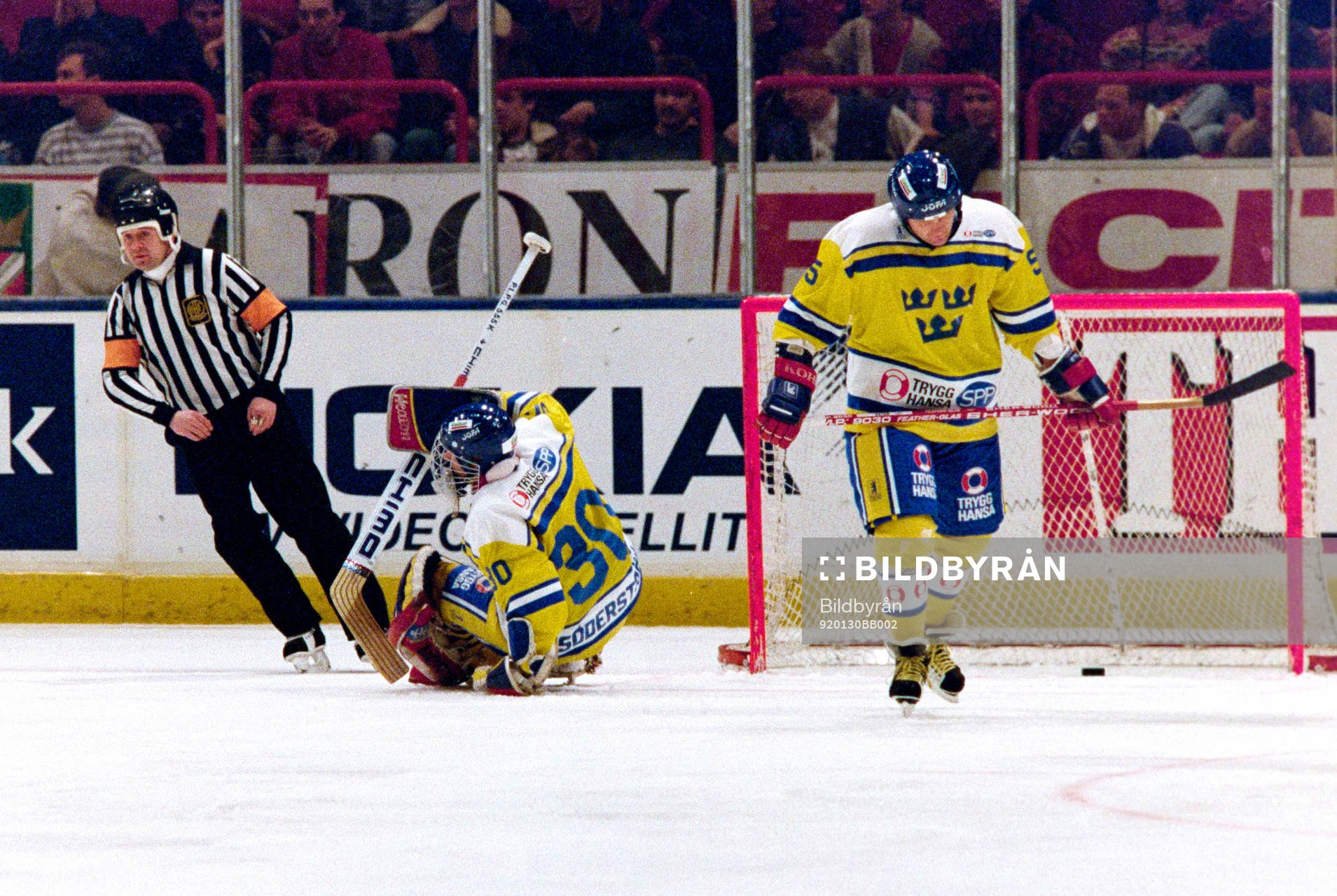 Tommy Söderström, målvakt och Peter Andersson, Sverige