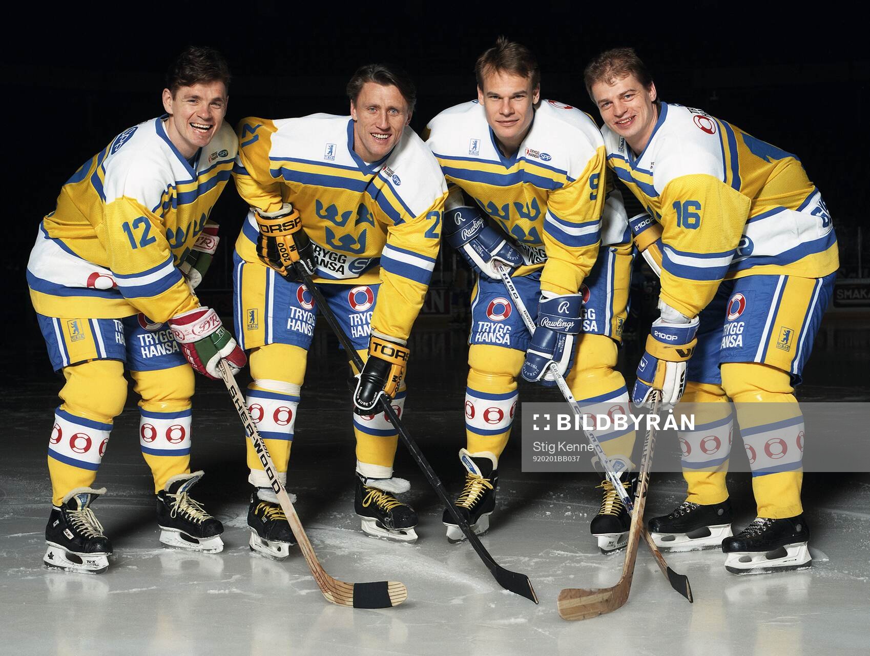 Håkan Loob, Börje Salming, Thomas Rundqvist and