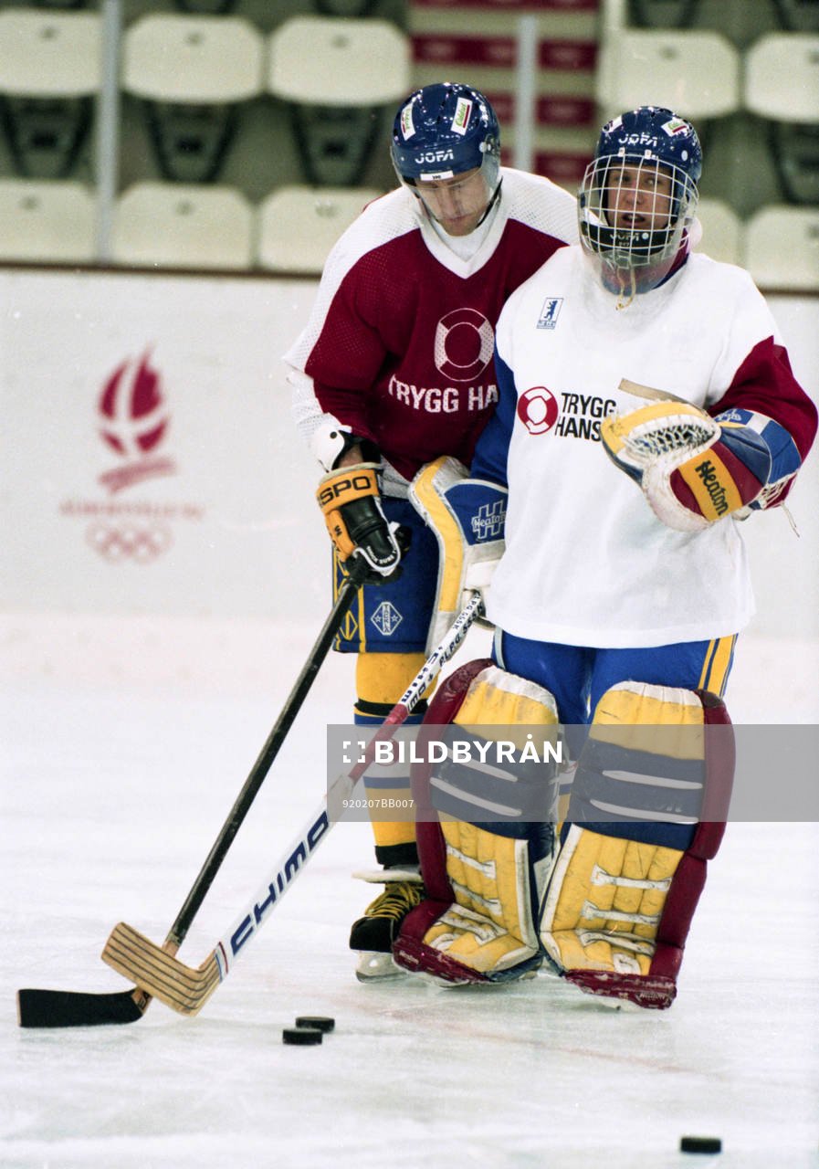 Börje Salming och Tommy Söderström, målvakt