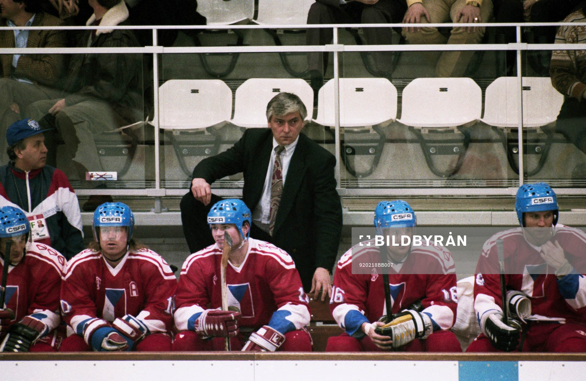 Ivan Hlinka, förbundskapten, Tjeckoslovakien leder sitt
