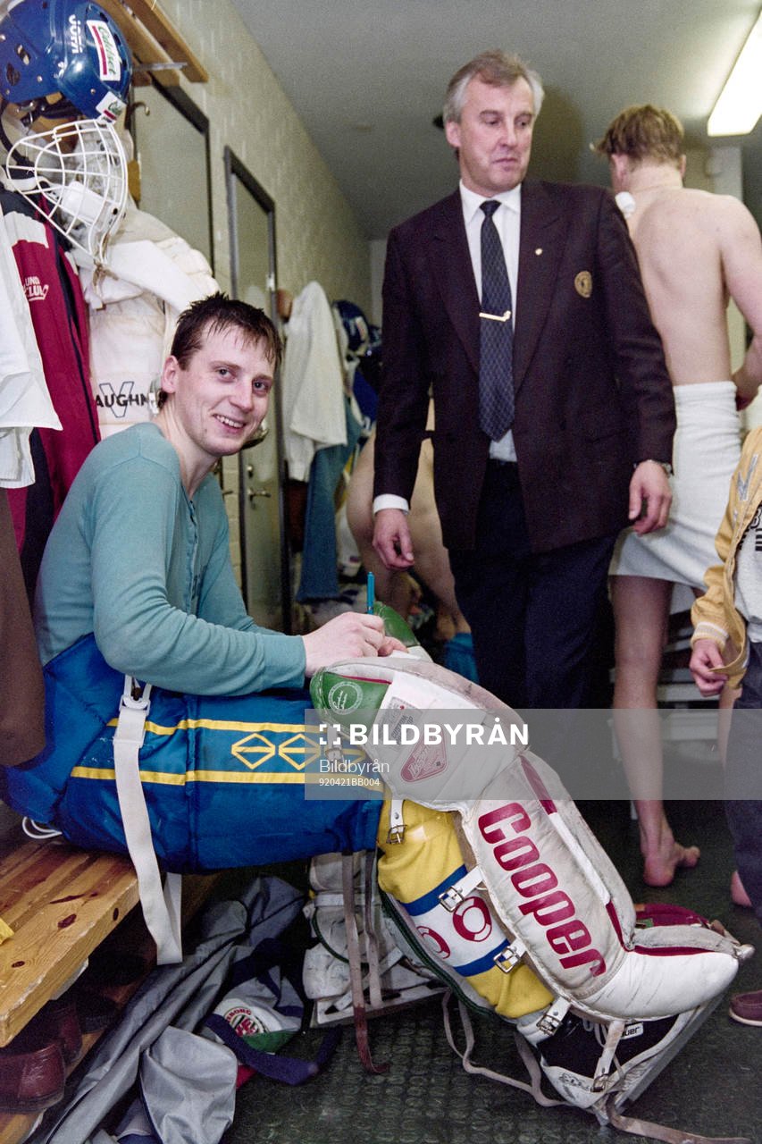 Håkan Algotsson, målvakt, Sverige och Curt Lundmark