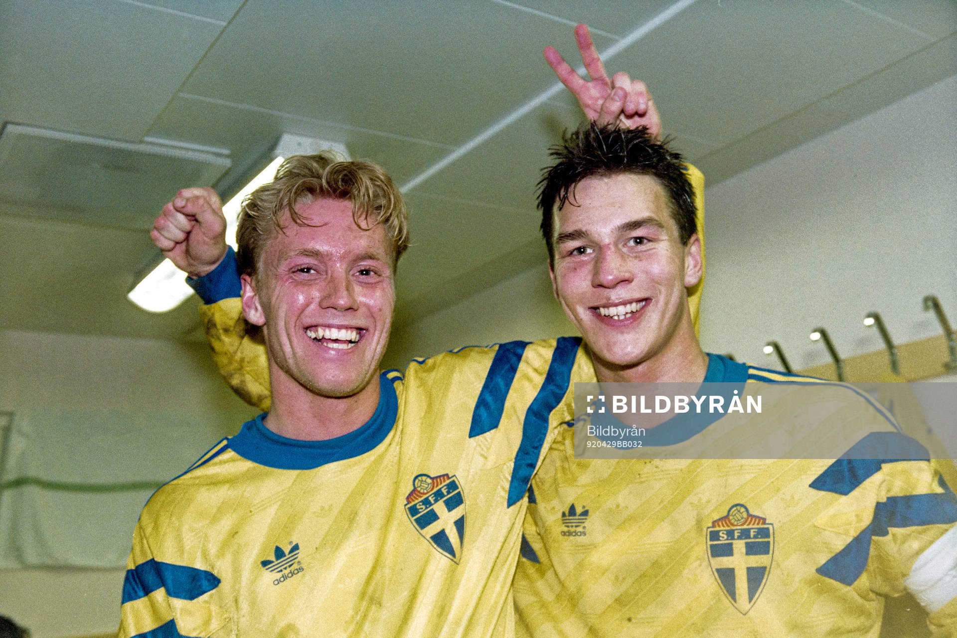 Björn Lilius och Patrik Andersson, Sverige jublar