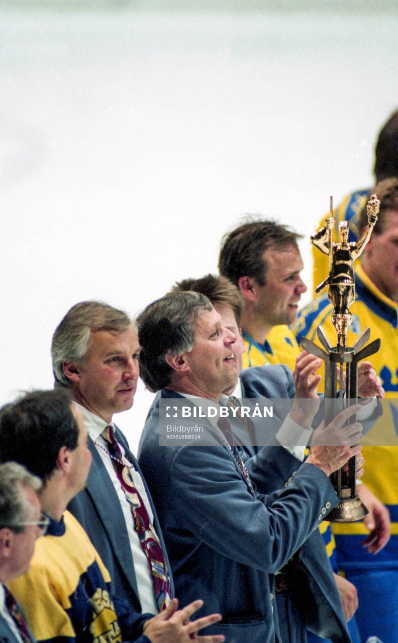 Curt Lundmark och Conny Evensson, förbundskapten, Sverige