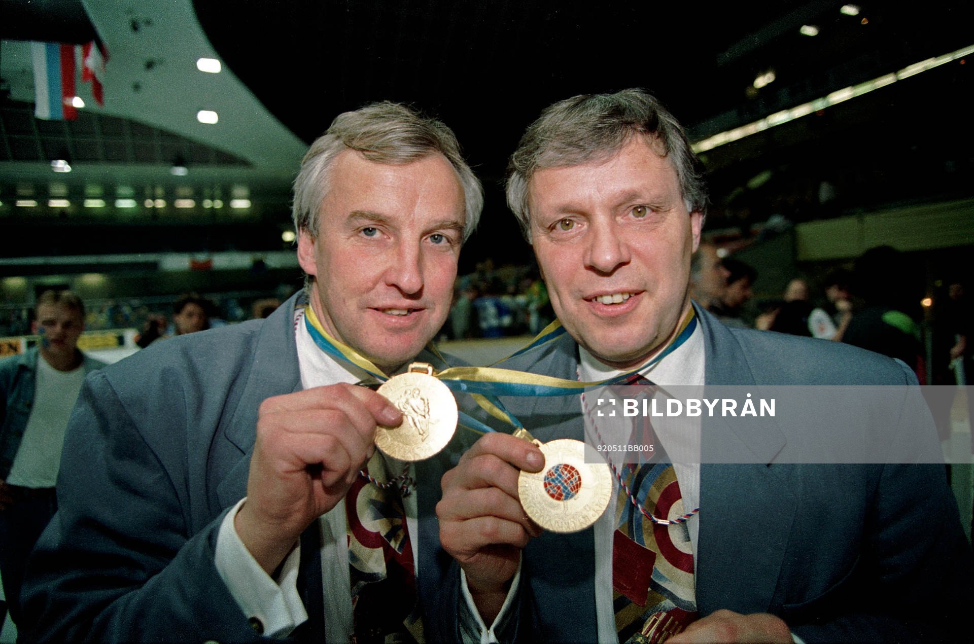 Curt Lundmark och Conny Evensson, förbundskapten, med