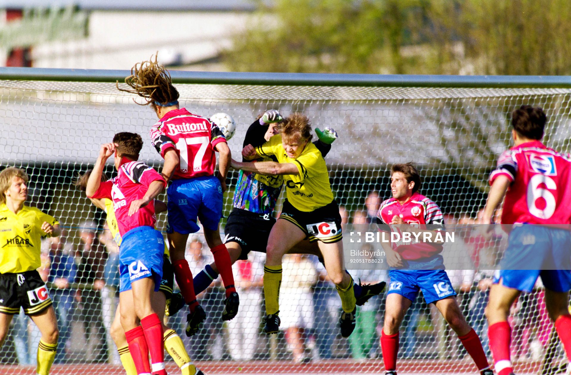 Situation framför helsingborgs målvakt Jan Möller