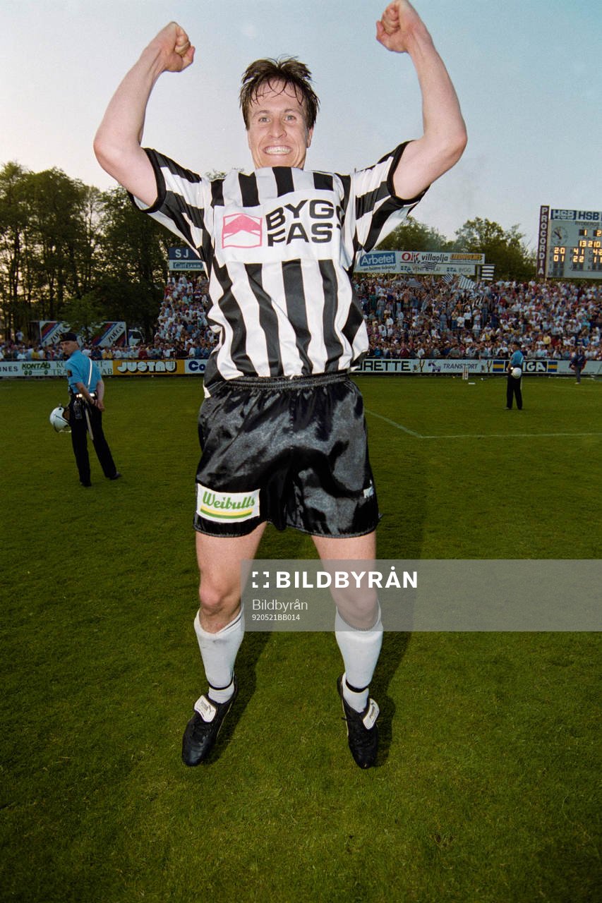  Per Harrysson blev stor matchhjälte för Landskrona med sina två mål.