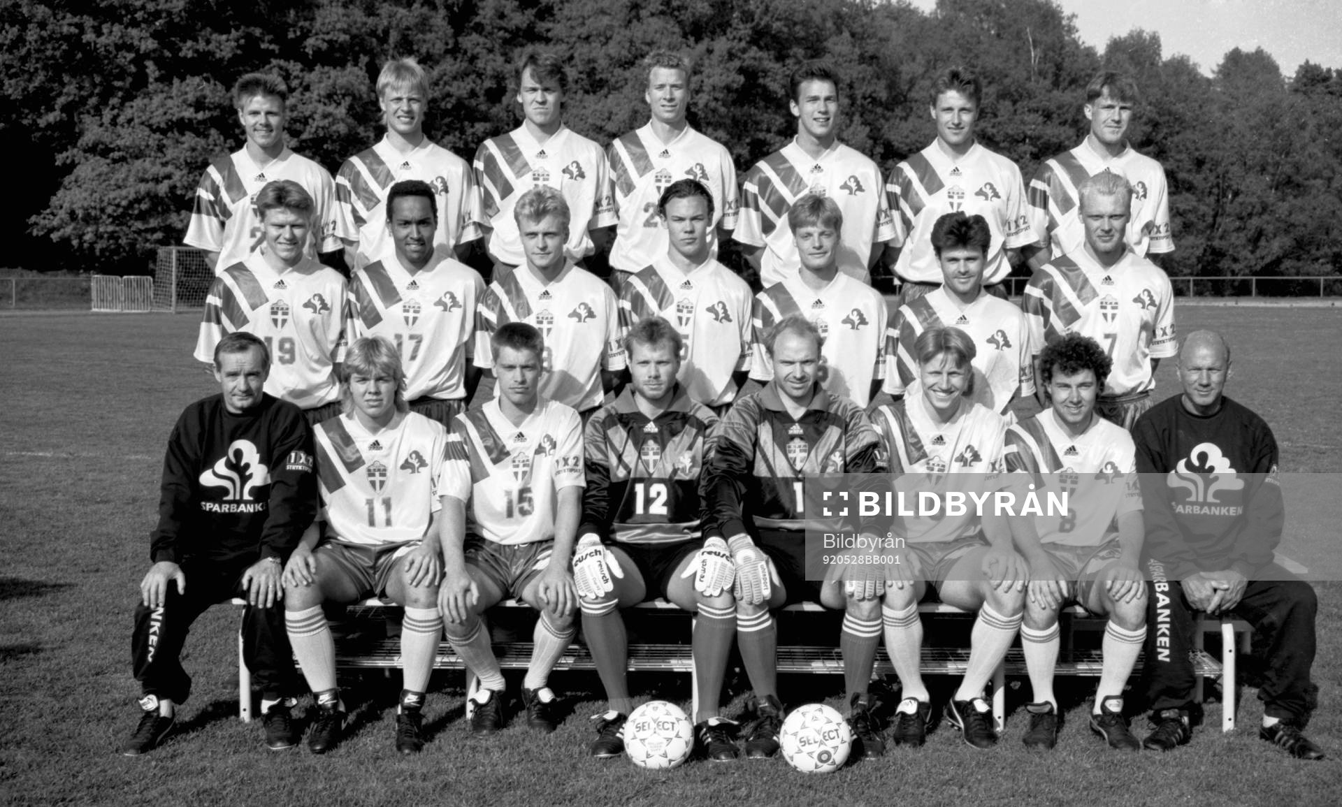 EM truppen 1992, EM 92: Bakre raden fr. v: Roland Nilsson,