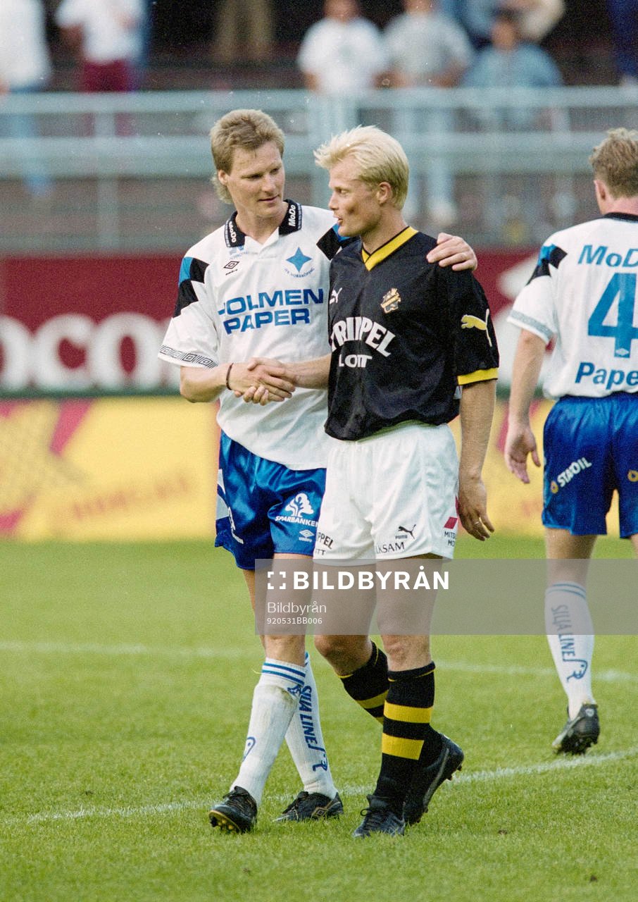 Mikael Hansson, Norrköping och Peter Larsson, AIK