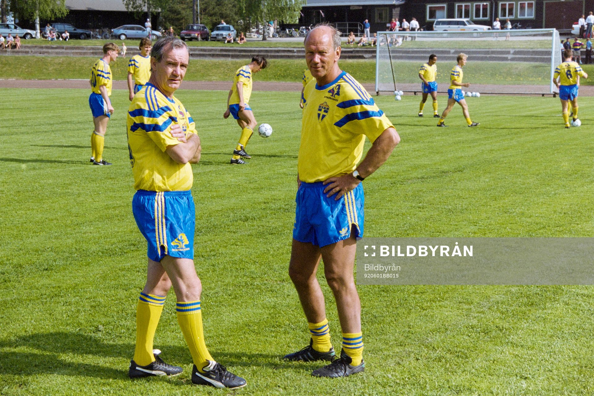 Tord Grip och Tommy Svensson, förbundskapten, Sverige
