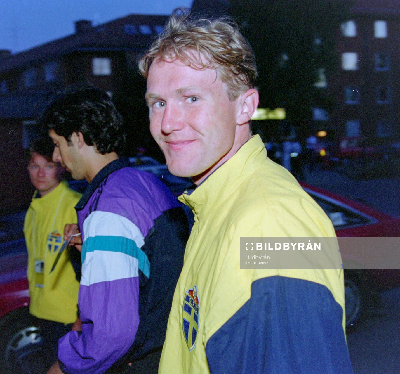 Swedens goalscorer Jan Eriksson