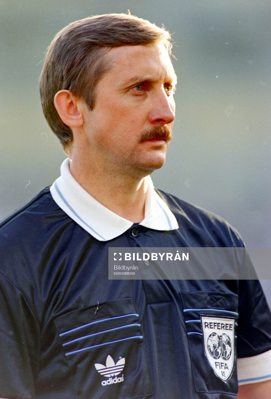 Referee Alexey Spirin of Russia