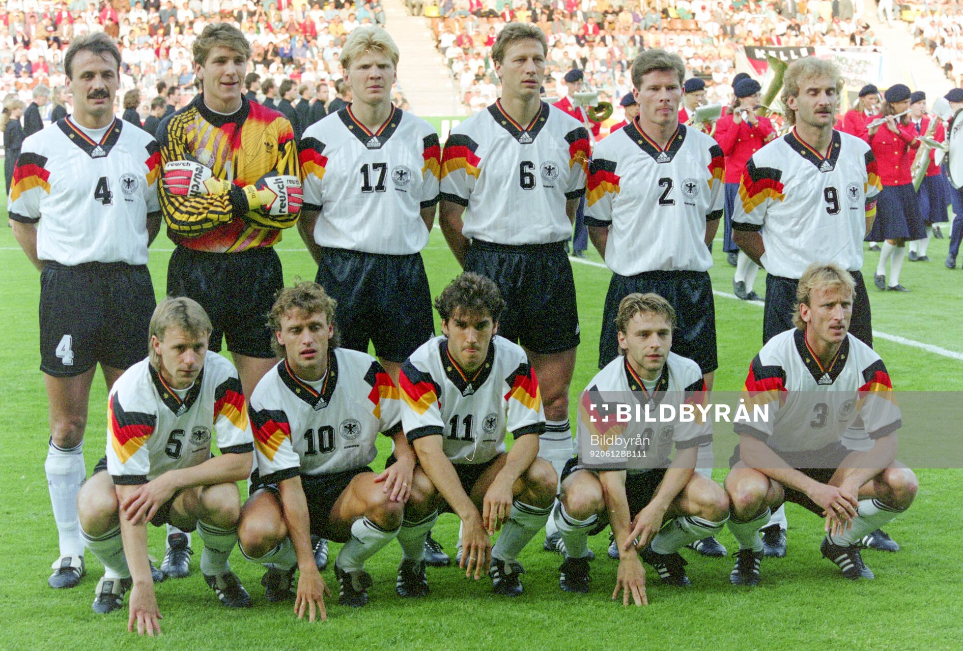 Germany team group. Back row L-R: Jurgen Kohler, Bodo