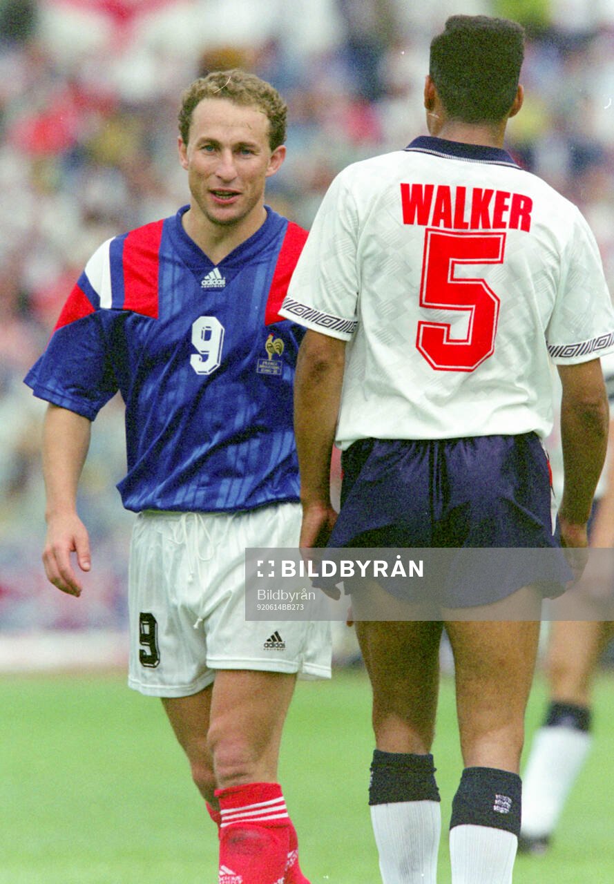 France’s Jean-Pierre Papin and Englands Des Walker