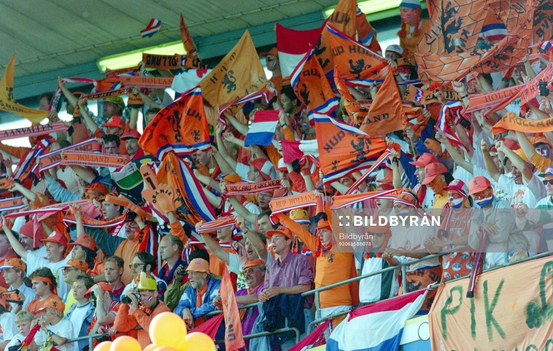 Dutch fans at Nya Ullevi Stadium